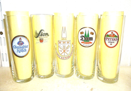 5 Fruh Gaffel Reissdorf Sion Peters Dom Funke &amp;more Kolsch German Beer Glasses - £24.05 GBP