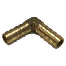 3 pc. 3/8 X 3/8 HOSE BARB ELBOW 90 DEGREE Brass Pipe Fitting UNION Gas F... - £11.12 GBP
