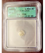 Rare c. 550 BC Silver Greek Diobol Miletus in Ionia ICG VF30! - €301,53 EUR