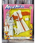 Vintage Mod Miss Doll Groovy Fashion Outfit - White Orange Coat - Fits B... - $29.02