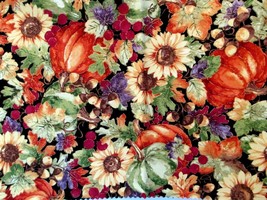 Fabric Red Rooster &quot;Home Spun Holidays&quot; Fall 6 pcs Sunflowers Pumpkins Grapes $5 - £4.02 GBP