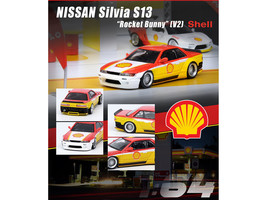 Nissan Silvia S13 Rocket Bunny V2 RHD (Right Hand Drive) Yellow and Red with Whi - £28.79 GBP