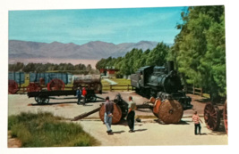 Furnace Creek Ranch Train Mining Relics CA Colourpicture Postcard c1960s - £4.78 GBP