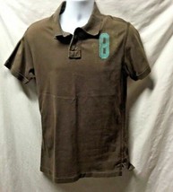 Arizona Mens Sz M Brown Polo Shirt 100% Cotton - £7.73 GBP