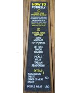 Potbelly Sandwich Works 2000s How To Potbelly Hanging Menu 46&quot; X 10&quot; - $7,877.91 MXN