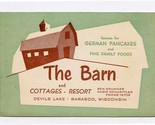 The Barn &amp; Cottages Resort Card Devils Lake Baraboo Wisconsin German Pan... - $11.88