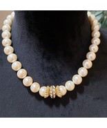 Women&#39;s Fashion Gold Tone White Faux Pearls Necklace Jewelry with Box Clasp - $29.70