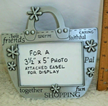 Best Friends Picture Frame Pocketbook Shaped Shopping Fun Memory 3 1/2 x 5 Photo - $14.84