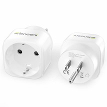 2 Pack Europe To Us Plug Adapter,European To Usa Adapter, American Outlet Plug A - £20.77 GBP