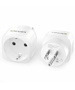 2 Pack Europe To Us Plug Adapter,European To Usa Adapter, American Outle... - £20.45 GBP
