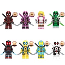 8pcs Gwenpool and Various Deadpool X-Men X-Force Green Pink Deadpool Minifigures - £13.58 GBP