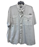 Columbia Shirt White PFG Bahama Short Sleeve Fishing Camping Vented Size XXL - $24.72