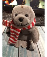 1997 Coca-Cola Bean Bag Filled Seal Wearing Scarf Vintage Plush w/Bottle... - $7.20