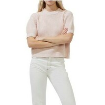 FRENCH CONNECTION Luna Short Sleeve Waffle Knit Sweater Pink, Large (10/... - $903.74 MXN