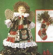 Christmas Stockings Runner Angel Tree Topper Skirt Wreath Ornaments Sew Patterns - £9.58 GBP