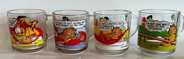 McDonalds 1978 GARFIELD Glass Mugs ~ Set of 4 - A Cup Of Garfield Mood! - £17.23 GBP