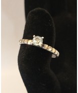 Vintage sterling silver ring with pale blue topaz UTC size 8 - £16.82 GBP