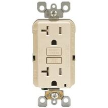 Leviton R06-GFTR2-0KT 20 Amp Light Almond GFCI Receptacle - $34.02