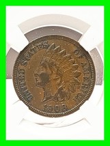 1908-S Indian Head Penny 1 Cent - NGC XF Details - Old Cleaning - Key Date  - £135.94 GBP