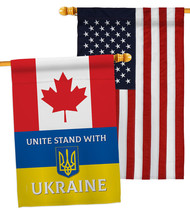 Canada Stand With Ukraine House Flags Pack Cause 28 X40 Double-Sided Banner - £41.49 GBP