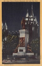 Antique Postcard Night View of Pioneer Monument, Salt Lake City,Utah - £2.86 GBP