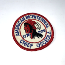 American Bicentennial Chief Osceola 1776-1976 Round 3&quot; Patch, Vintage - $19.95