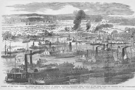 McClellan burns the White House on the Pamunkey River as the Federal Flotilla de - £17.66 GBP+