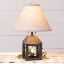 Colonial Lantern Lamp with Linen Shade image 2