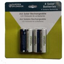 Garden Splendor 830-1905 Solar Rechargeable Batteries, AA, 4-Pk. - Quant... - $14.99