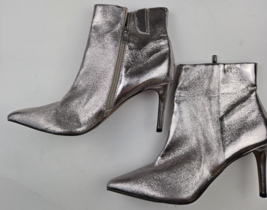 Womens boot, Steven, sz 11, Silver, heel - $30.73