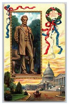 Abraham Lincoln St Gaudens Statue Washington DC Embossed DB Postcard U15 - £4.17 GBP