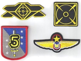 Babylon 5 TV Series Security Uniform Embroidered Patch Set of 4 NEW UNUSED - £19.22 GBP