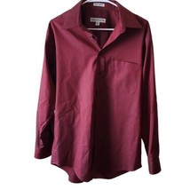 Joseph &amp; Feiss Burgundy Long Sleeve Men&#39;s Dress Shirt - $7.85