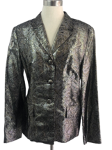 Nicole Miller Collection Paisley Metallic Blazer, Women's Size 8 - $23.74
