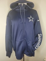 Men&#39;s NFL Nike Dallas Cowboys Football zip front blue sweatshirt hoodie med - £17.12 GBP