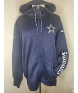 Men&#39;s NFL Nike Dallas Cowboys Football zip front blue sweatshirt hoodie med - £17.12 GBP