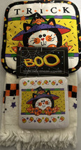 Halloween kitchen set With 4 Coasters - £6.73 GBP