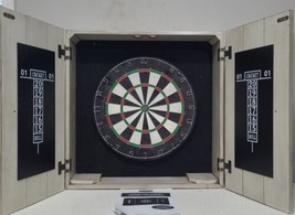 Hathaway Drifter Solid Wood Dartboard &amp; Cabinet - No darts, handles, or ... - £117.71 GBP