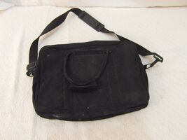 Black Two Pocketed Zip Up Shoulder Strap Laptop Bag 17&quot; X 13&quot; 34533 - $17.67 CAD