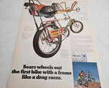 Sears Bike Frame Like Drag Racer butterfly handlebars banana Vtg Print A... - $10.98
