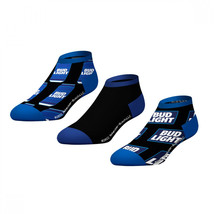 Bud Light Can and Logo 3-Pack Low-Cut Socks Multi-Color - £11.84 GBP