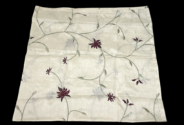 Essential Home Amy Table Topper Floral Embroidered 35 x 35&quot; Ivory Multicolor - £9.55 GBP