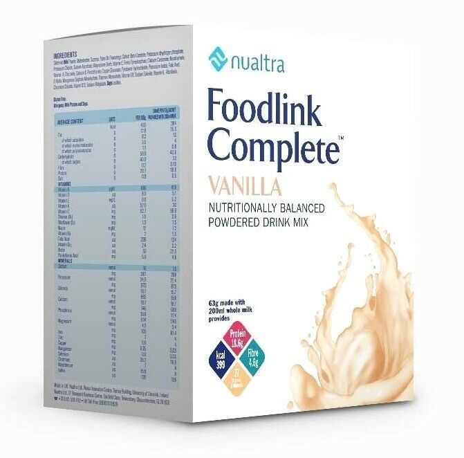 Nualtra Foodlink Complete Powder Vanilla (& Fibre) ( 7 x 57g) - $10.28