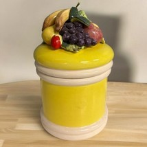 Vtg Seymour Mann Large 8” Ceramic Fruit Biscuit Jar  Canister Pottery Japan - £38.71 GBP