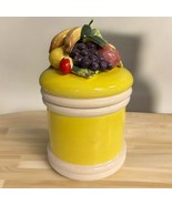 Vtg Seymour Mann Large 8” Ceramic Fruit Biscuit Jar  Canister Pottery Japan - £37.19 GBP