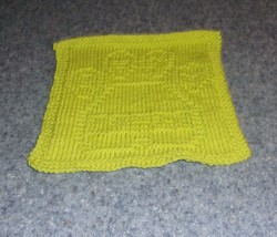 Handmade Knit I Love My Corgi Dog Green Dishcloth Pembroke Welsh Dog Gif... - $8.49