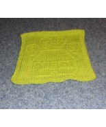 Handmade Knit I Love My Corgi Dog Green Dishcloth Pembroke Welsh Dog Gif... - £7.11 GBP