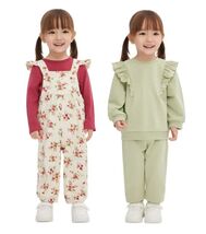 Little Me Boys Girls Coverall Set Light Green Multicolor Tops Bottom Ove... - $45.99