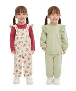 Little Me Boys Girls Coverall Set Light Green Multicolor Tops Bottom Ove... - $64.12 CAD