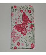 Motorola Moto G2 Cell Phone Case - Butterfly Pink White Green (Like New) - £5.70 GBP